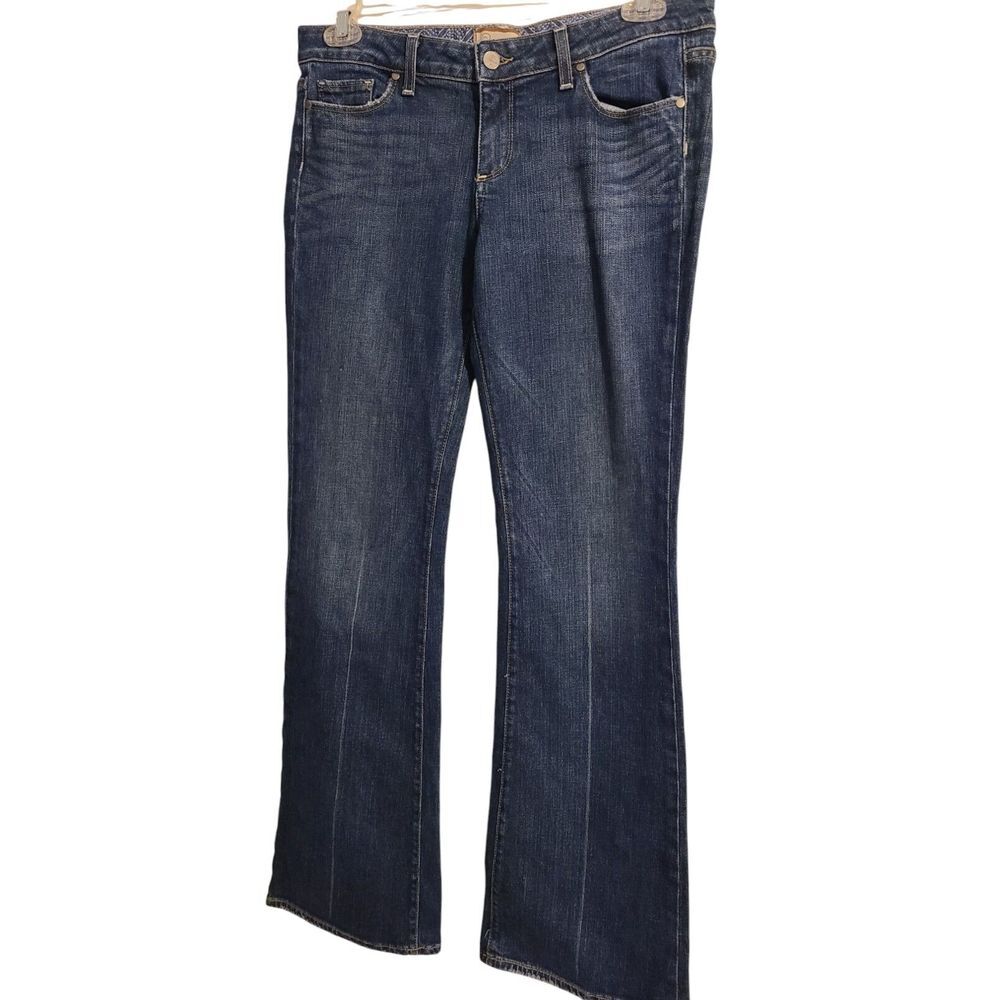 Paige Womens Laurel Canyon low rise bootcut dark wash jeans‎ 31 x 34 MSRP $189